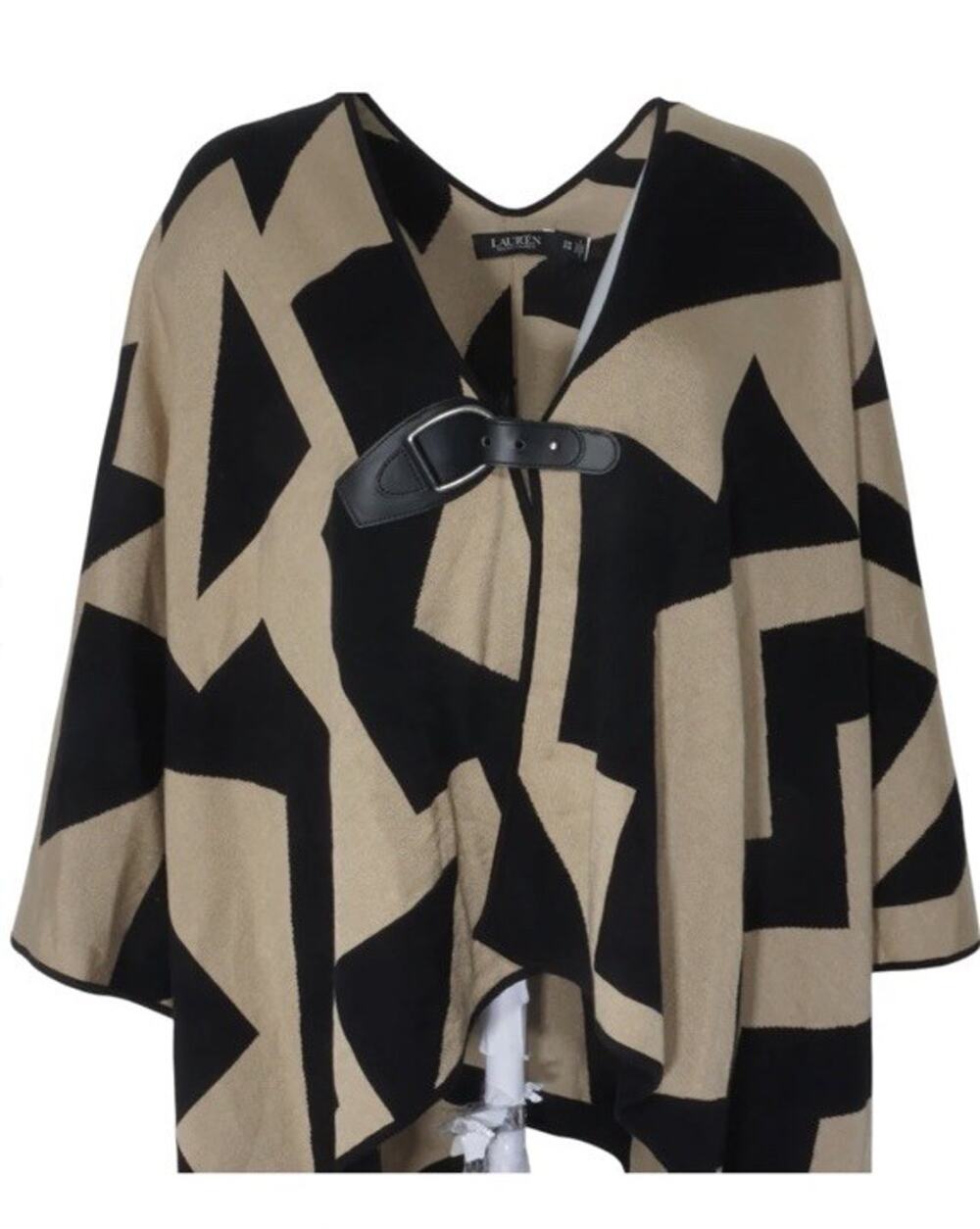 Ralph Lauren Women's Geo Print Poncho Cardigan Shawl Size Small / Medium